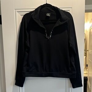 Nike Black Half-Zip Fleece Pullover with Logo Tape